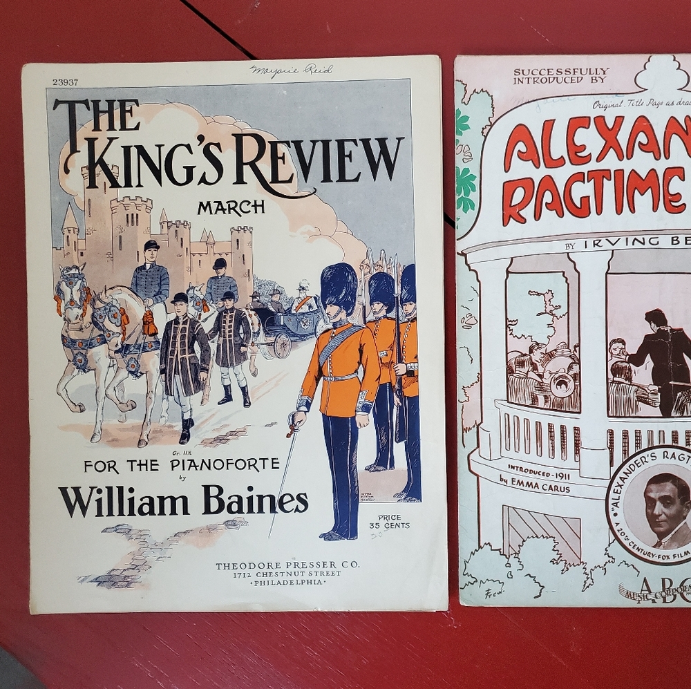 Vintage sheet music from the 20s and 30s.